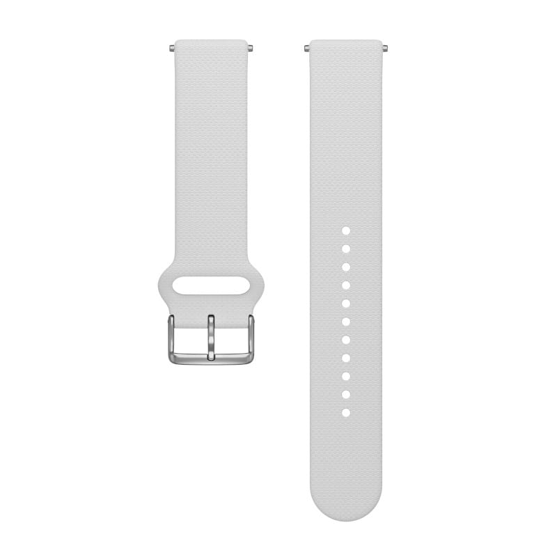 910106989_POLAR_WB_20_MM_SIL_WHI_S-L_T_front Correa Ignite 3 de silicona Polar 20 mm – Blanco